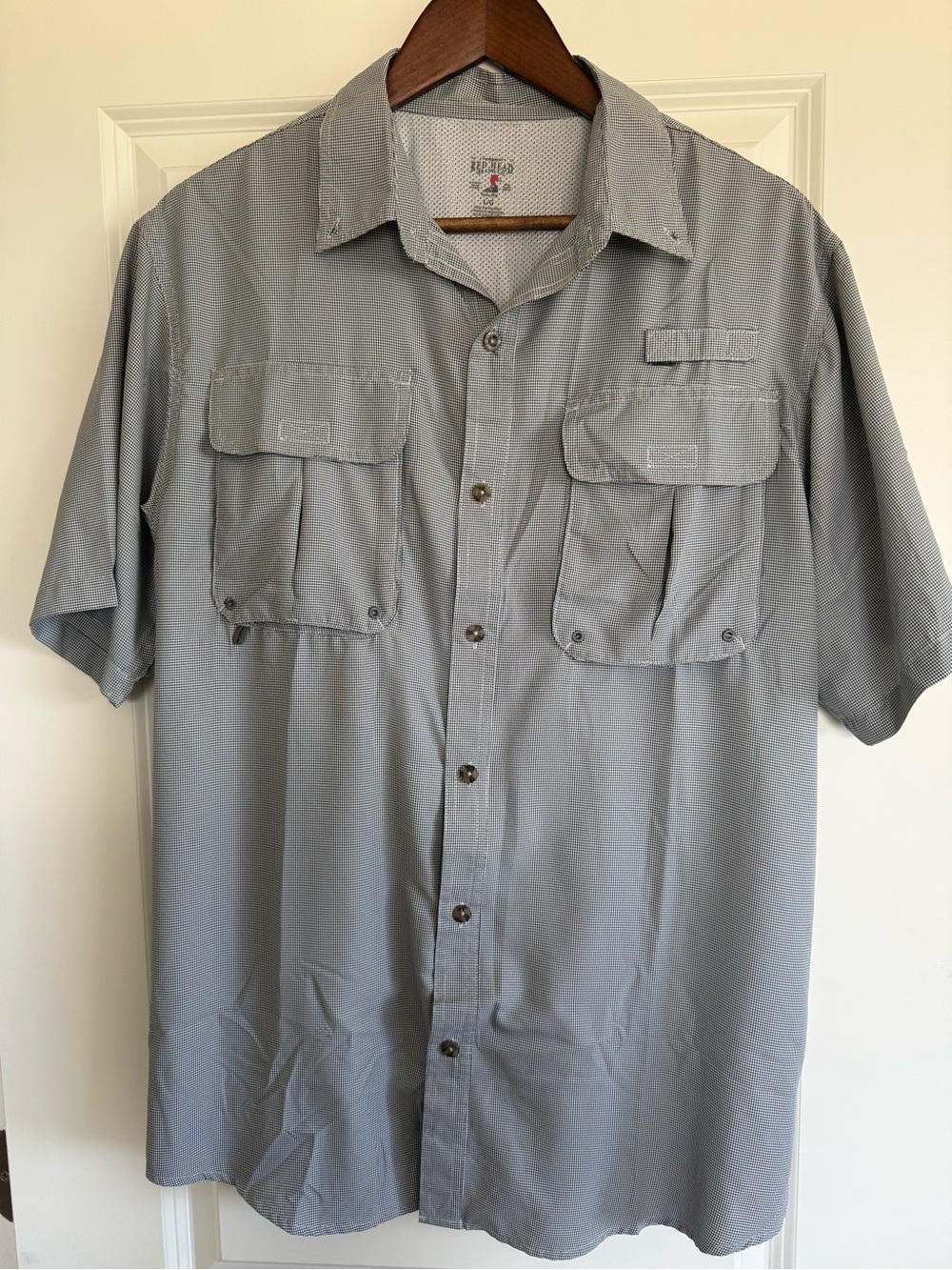 RedHead Men’s Short-Sleeve Button-Down Shirt - Light Gray